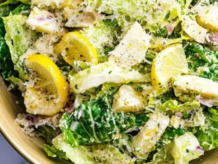 5-Minute Lemon Parmesan Lettuce Salad