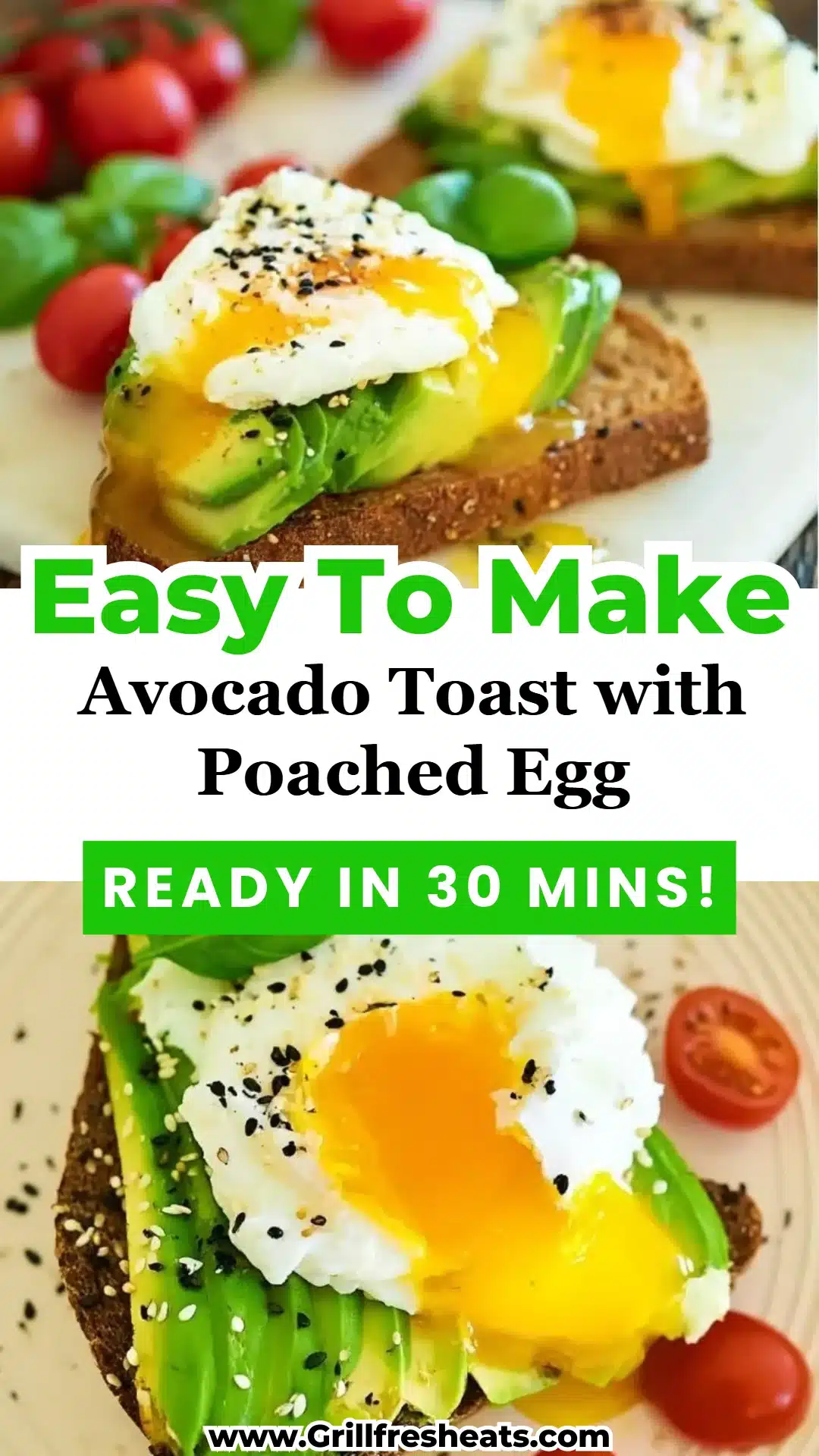 Avocado Toast with Poached Egg 1 Avocado Toast with Poached Egg