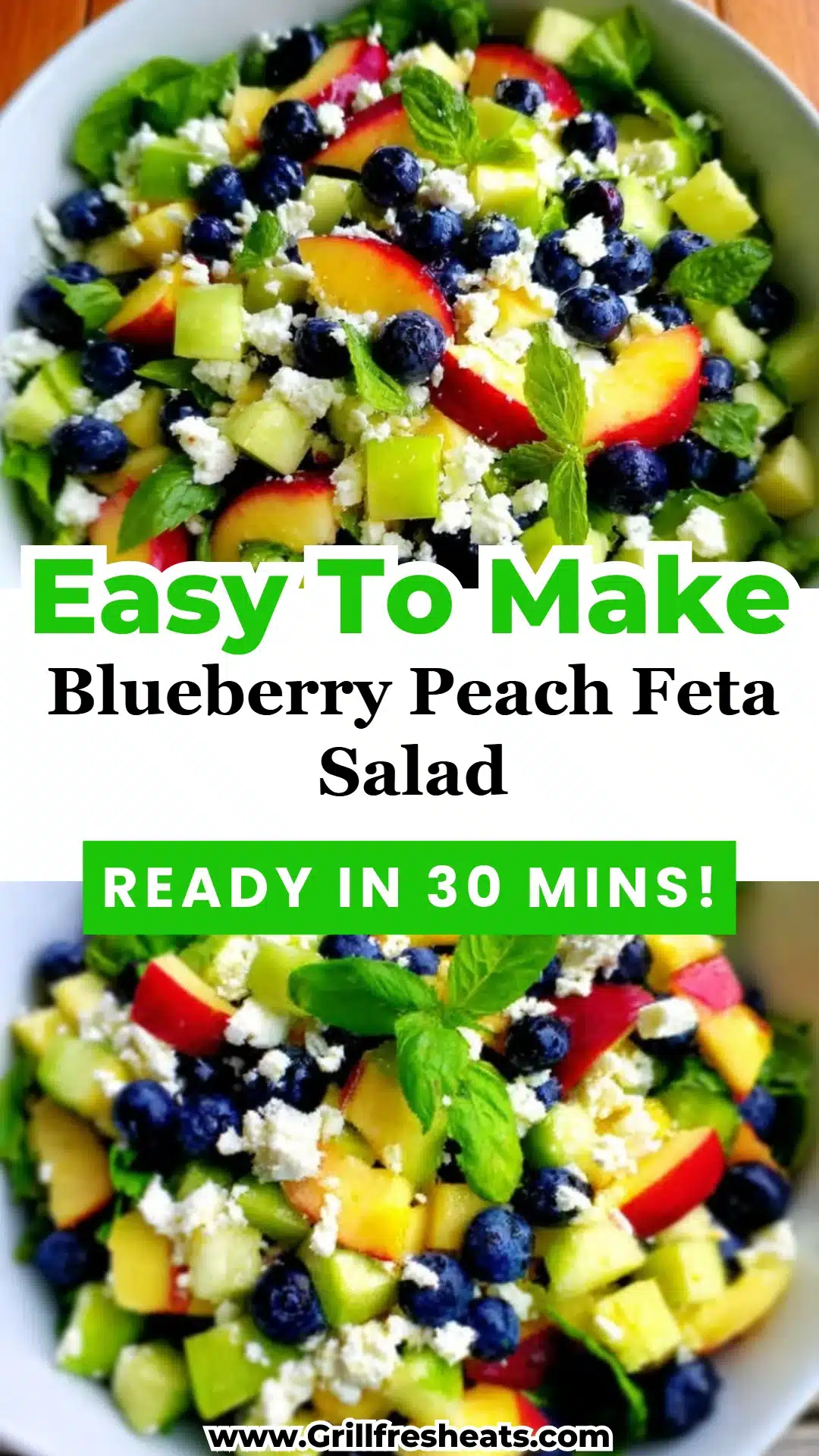 Blueberry Peach Feta Salad