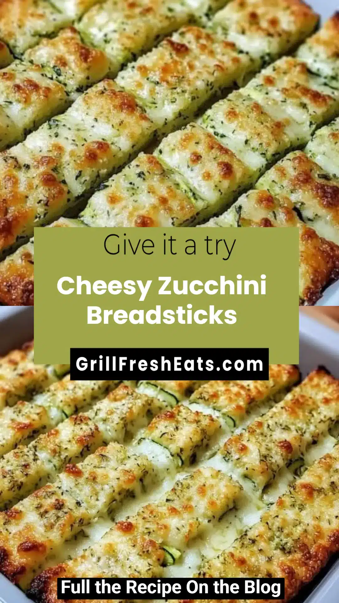 Cheesy Zucchini Breadsticks 1 Cheesy Zucchini Breadsticks