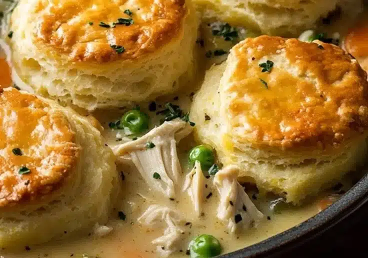 Chicken Pot Pie with Biscuits 2 Chicken Pot Pie with Biscuits