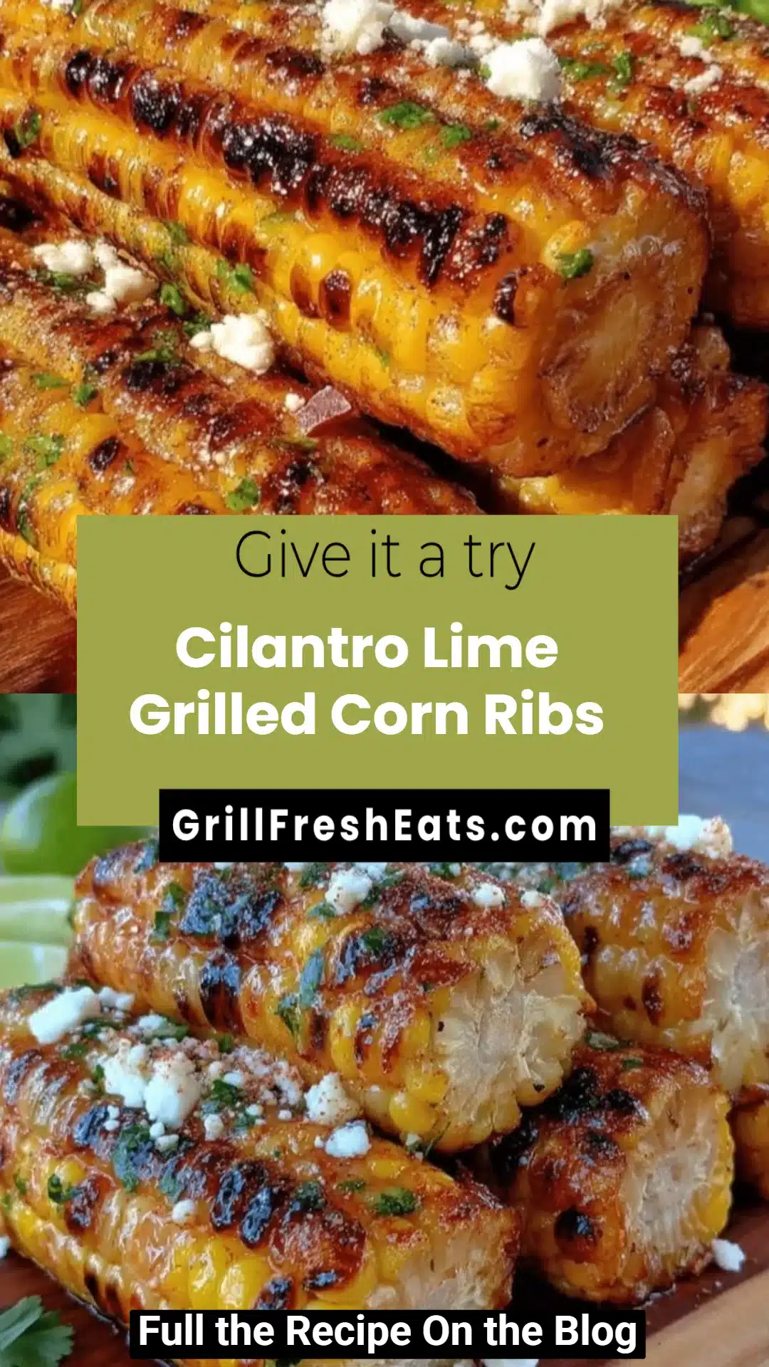 Cilantro Lime Grilled Corn Ribs
