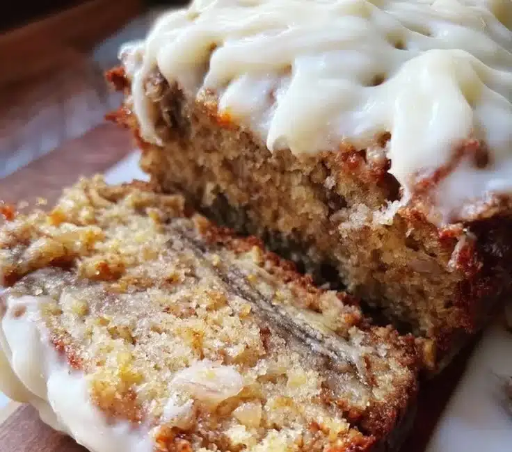 Cinnamon Roll Banana Bread 3 Delicious Cinnamon Roll Banana Bread fresh out of the oven