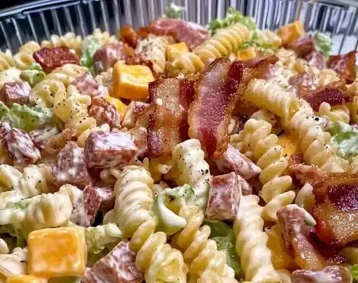 Club Sandwich Pasta Salad 4 Delicious Club Sandwich Pasta Salad with fresh ingredients and vibrant colors.