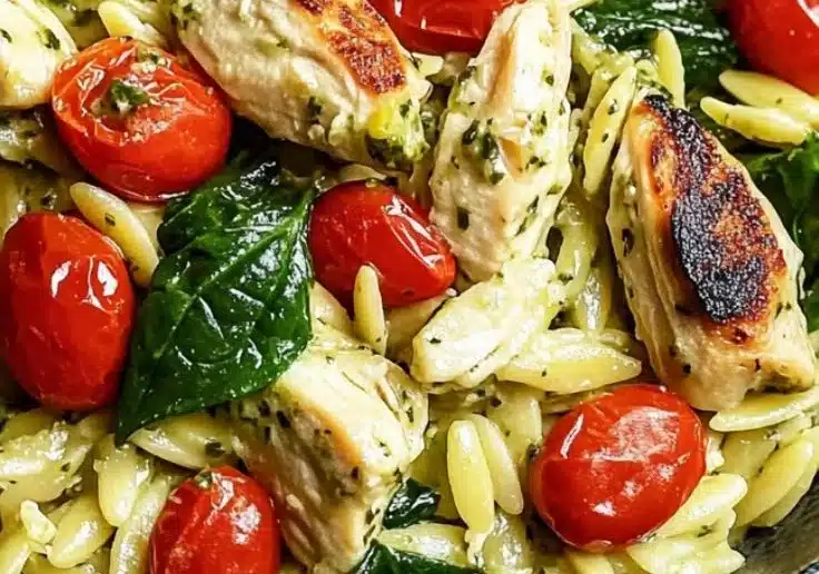 Creamy Chicken Orzo With Spinach 2 Creamy Chicken Orzo With Spinach