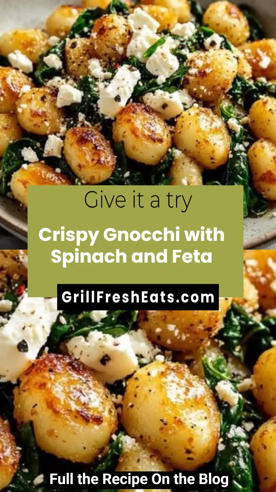 Crispy Gnocchi with Spinach and Feta