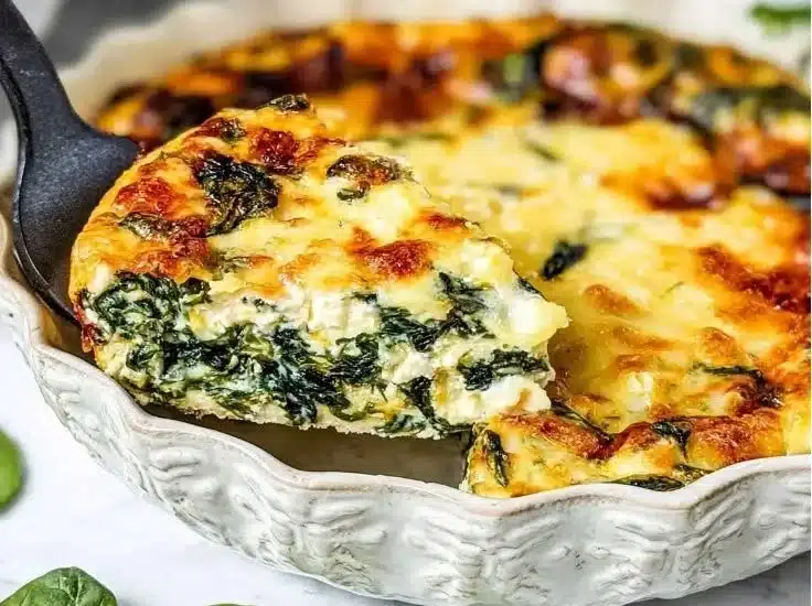 Easy Crustless Spinach Quiche