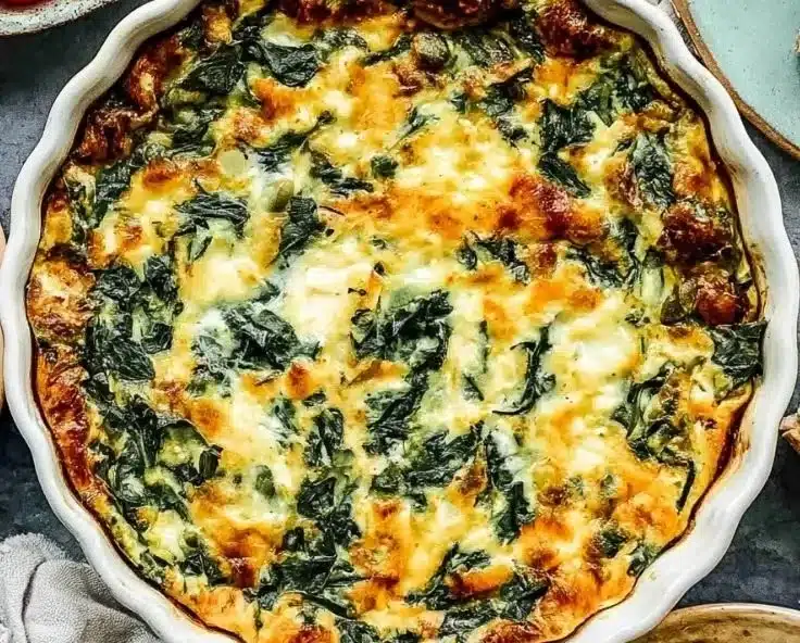 Easy Crustless Spinach Quiche