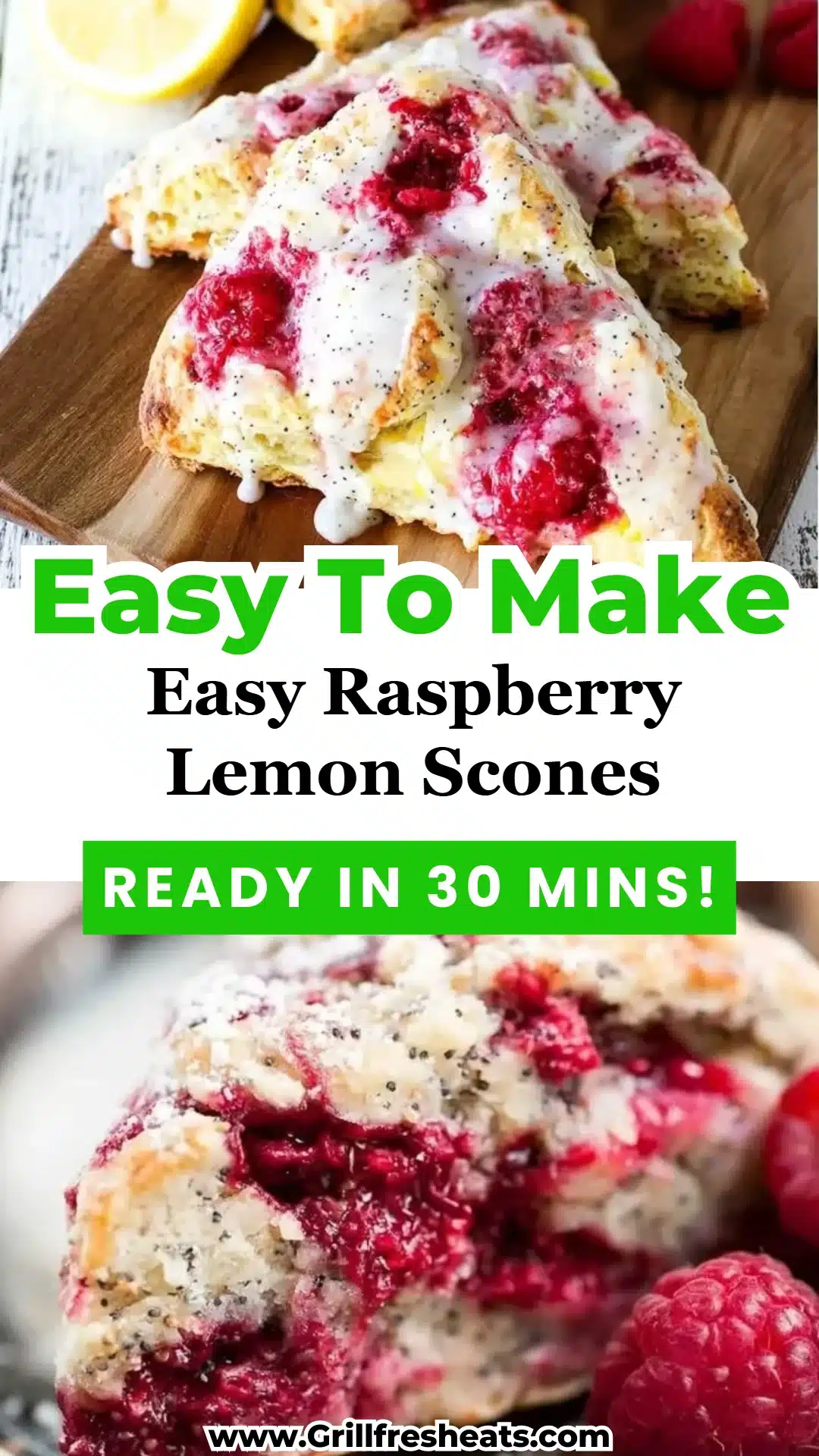 Easy Raspberry Lemon Scones
