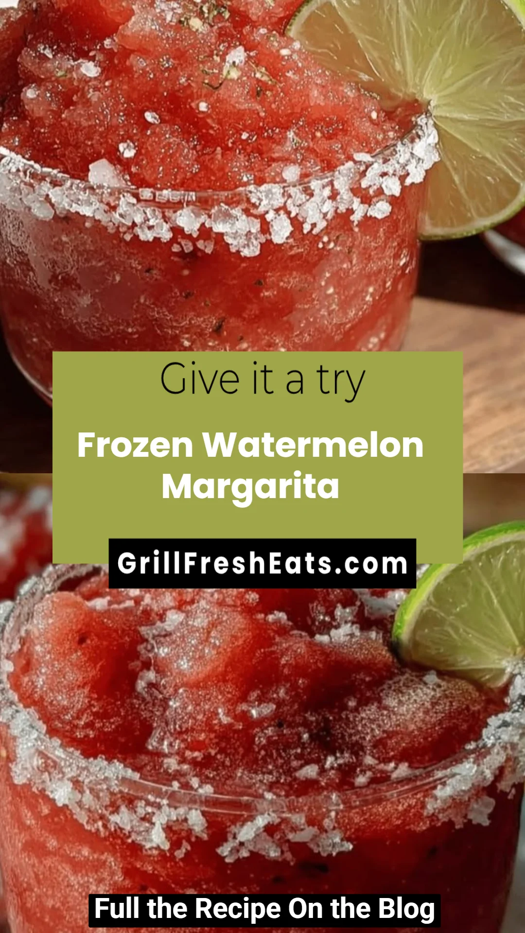 Frozen Watermelon Margarita 1 Frozen Watermelon Margarita