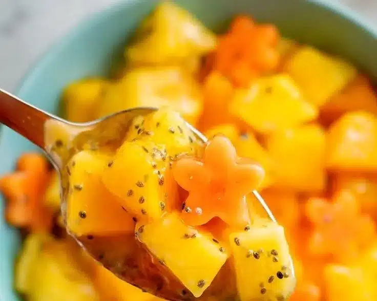 Colorful and healthy fruit salad served in a bowl, perfect for kids