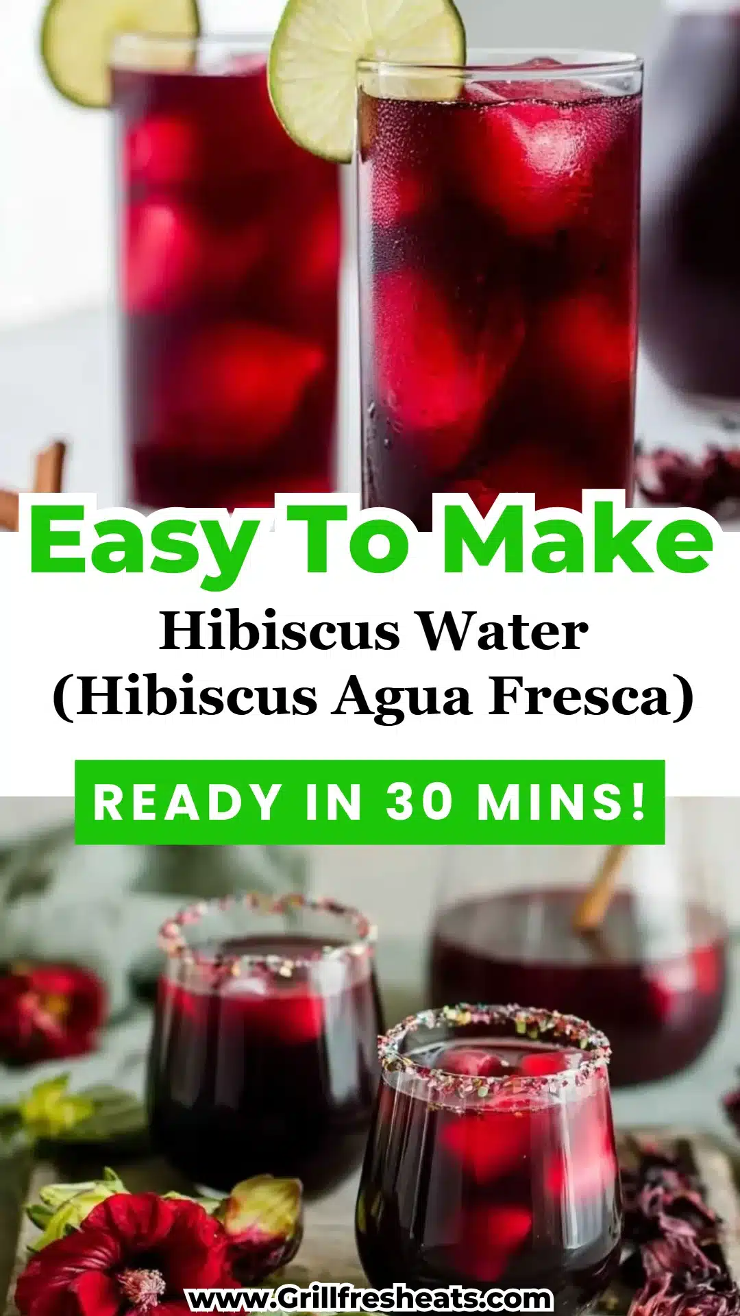 Hibiscus Water (Hibiscus Agua Fresca) 1 Hibiscus Water (Hibiscus Agua Fresca)
