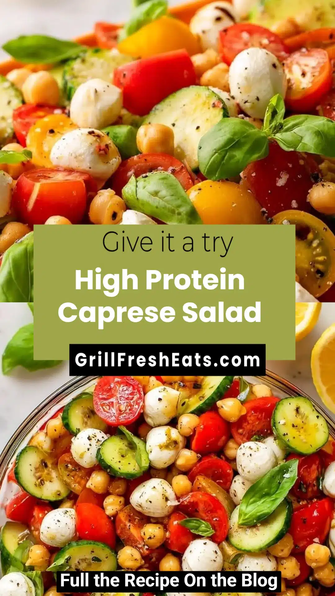 High Protein Caprese Salad