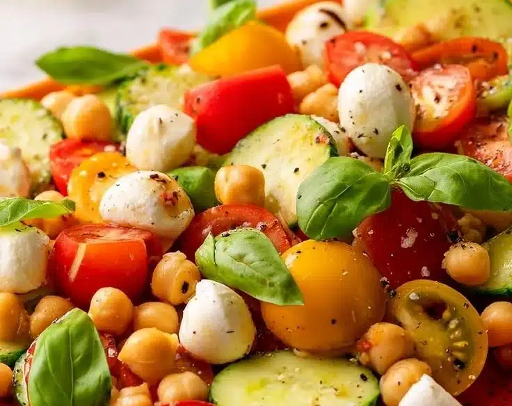 High Protein Caprese Salad