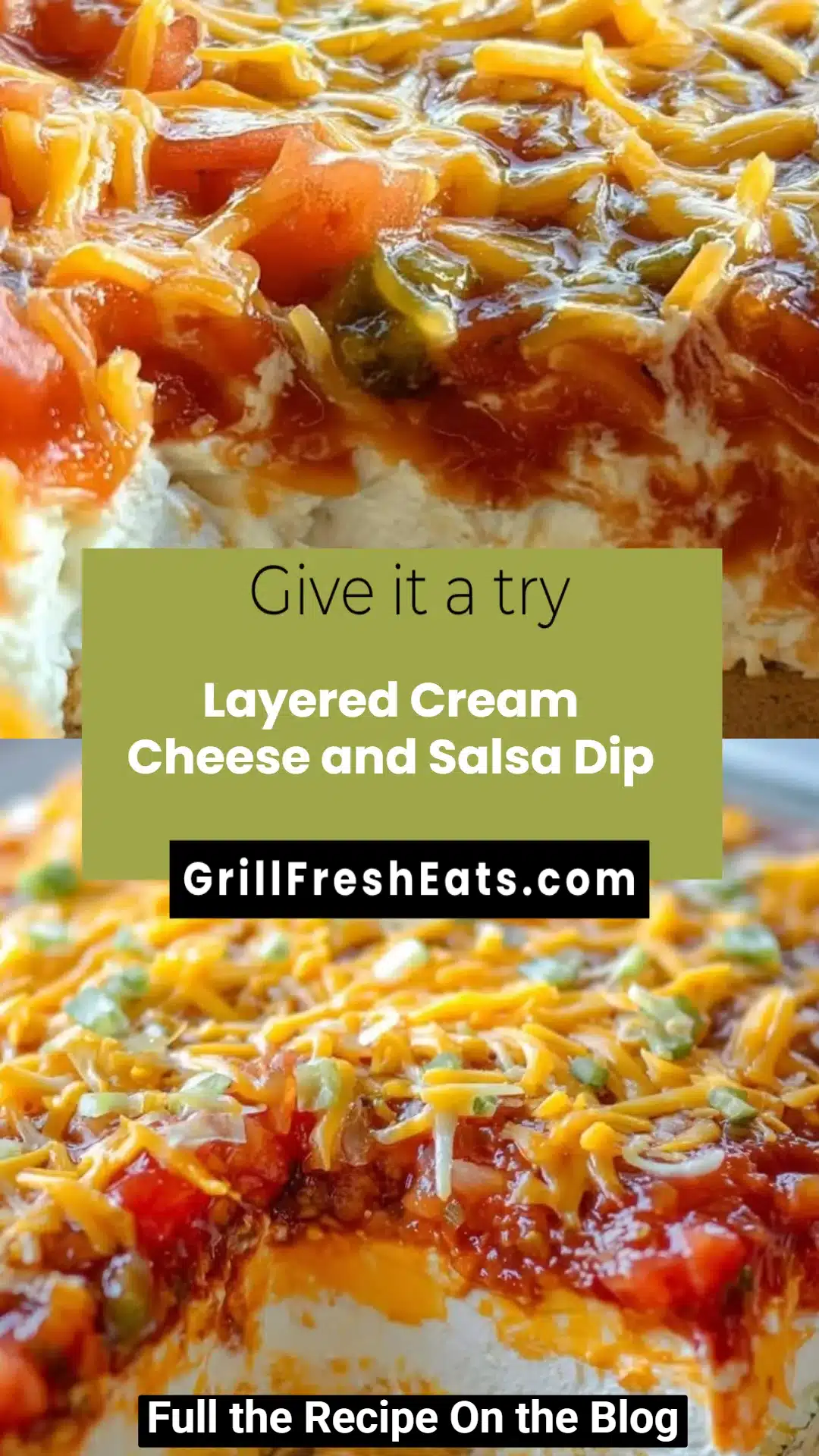 Layered Cream Cheese and Salsa Dip