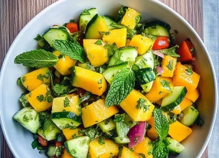 Mango Cucumber Salad with Avocado and Fresh Mint