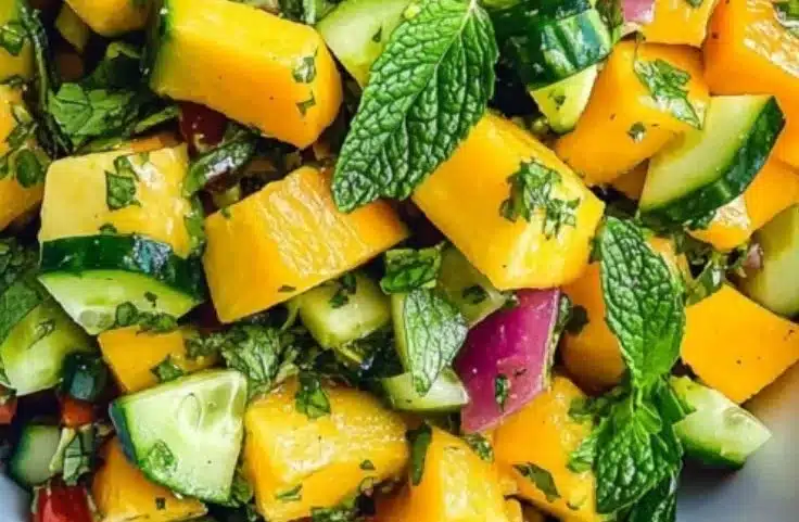 Mango Cucumber Salad with Avocado and Fresh Mint