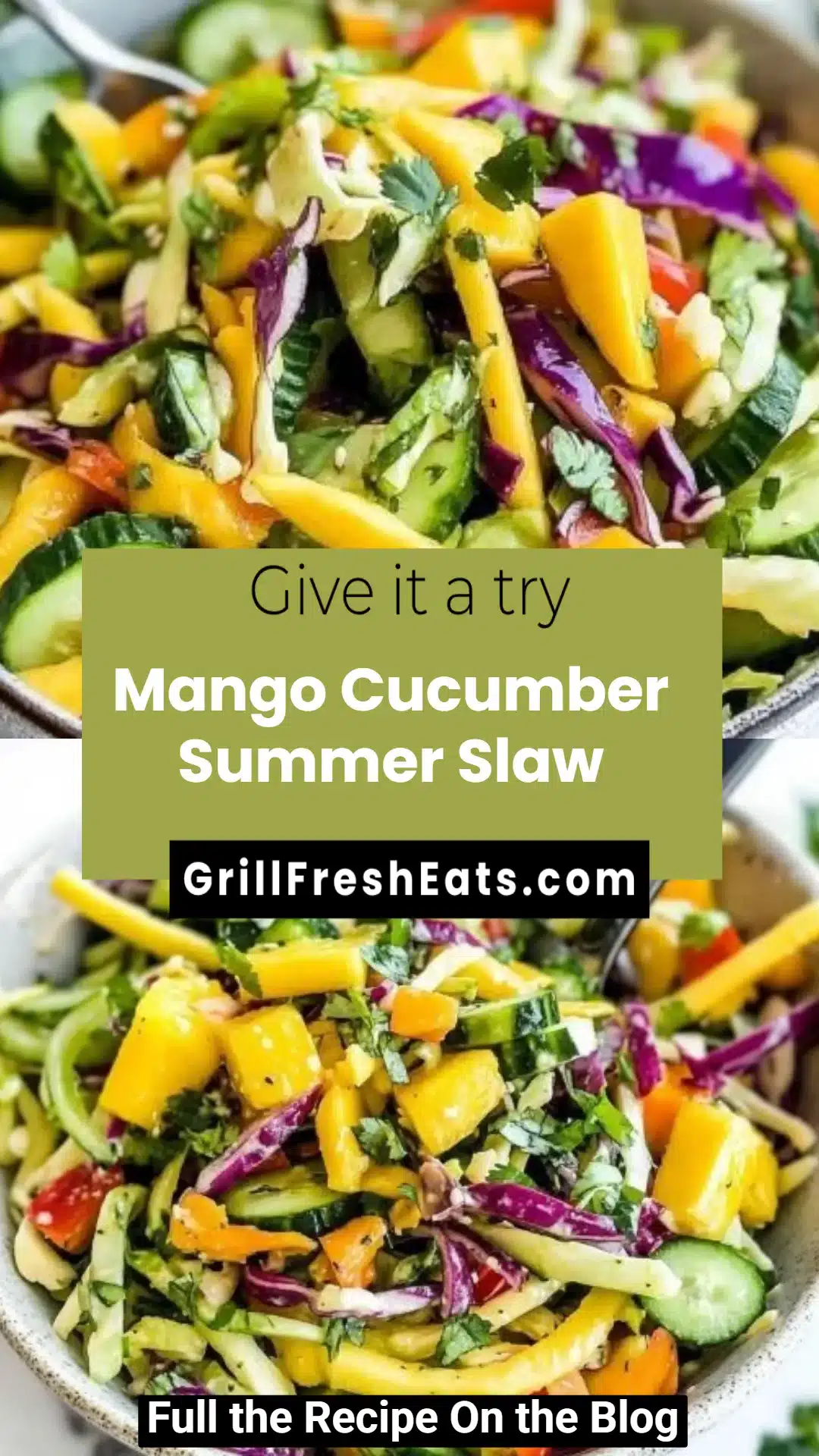 Mango Cucumber Summer Slaw