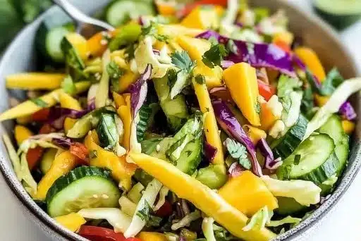 Mango Cucumber Summer Slaw