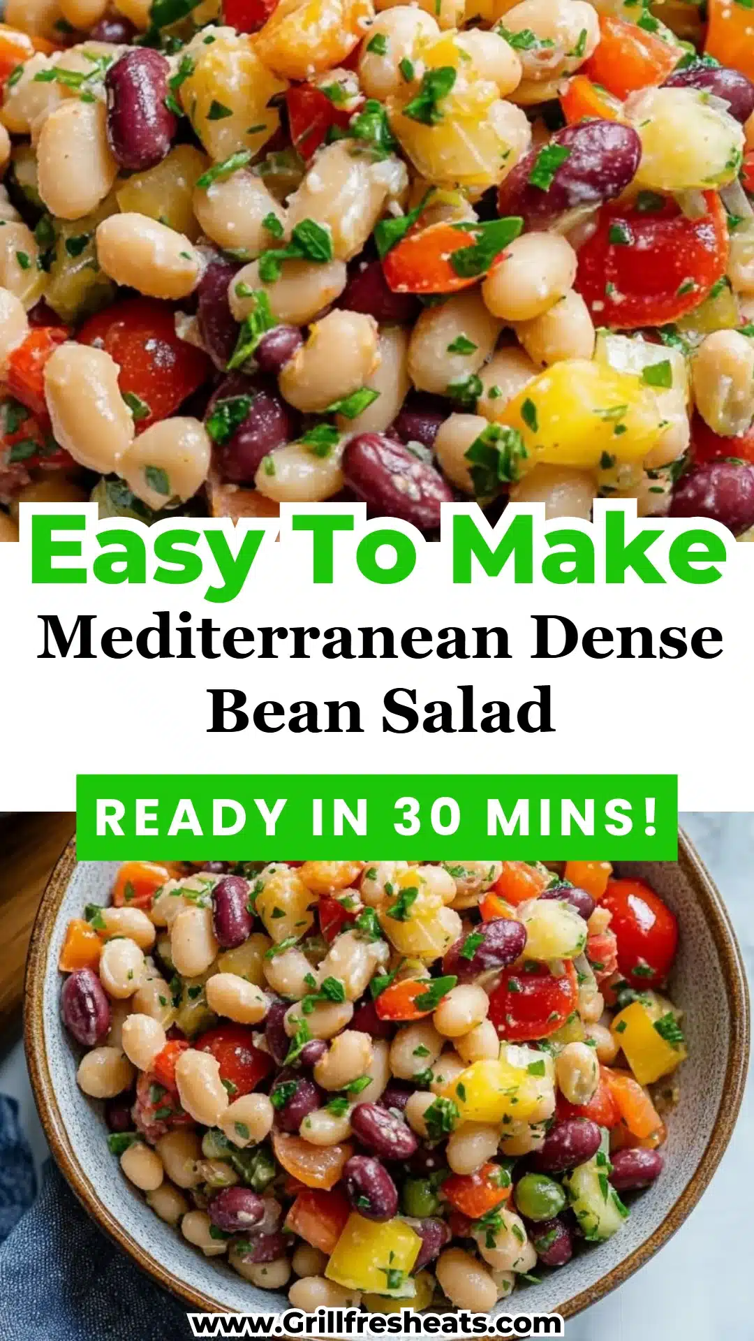 Mediterranean Dense Bean Salad