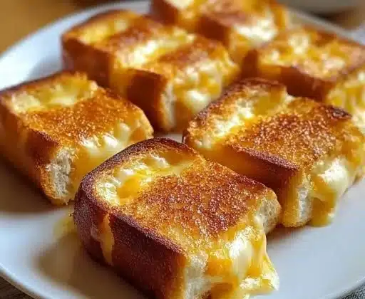 Mini Grilled Cheese Hawaiian Rolls on a platter with melted cheese