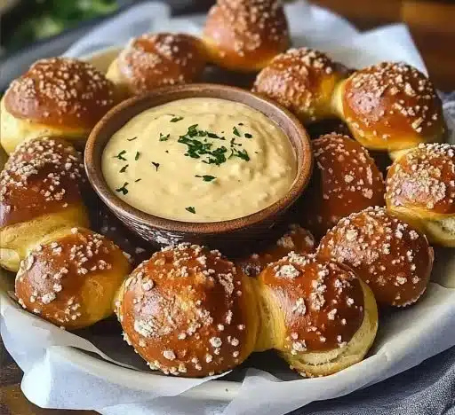 Pretzel Bites with Beer Cheese