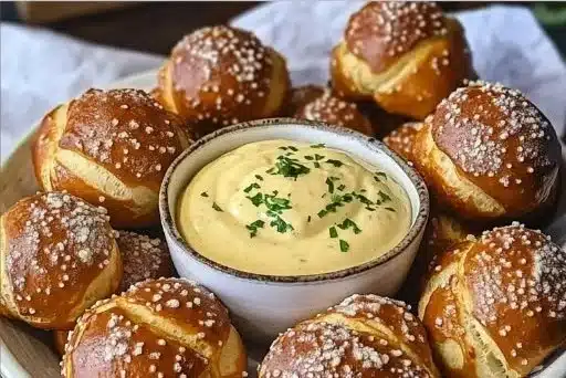 Pretzel Bites with Beer Cheese