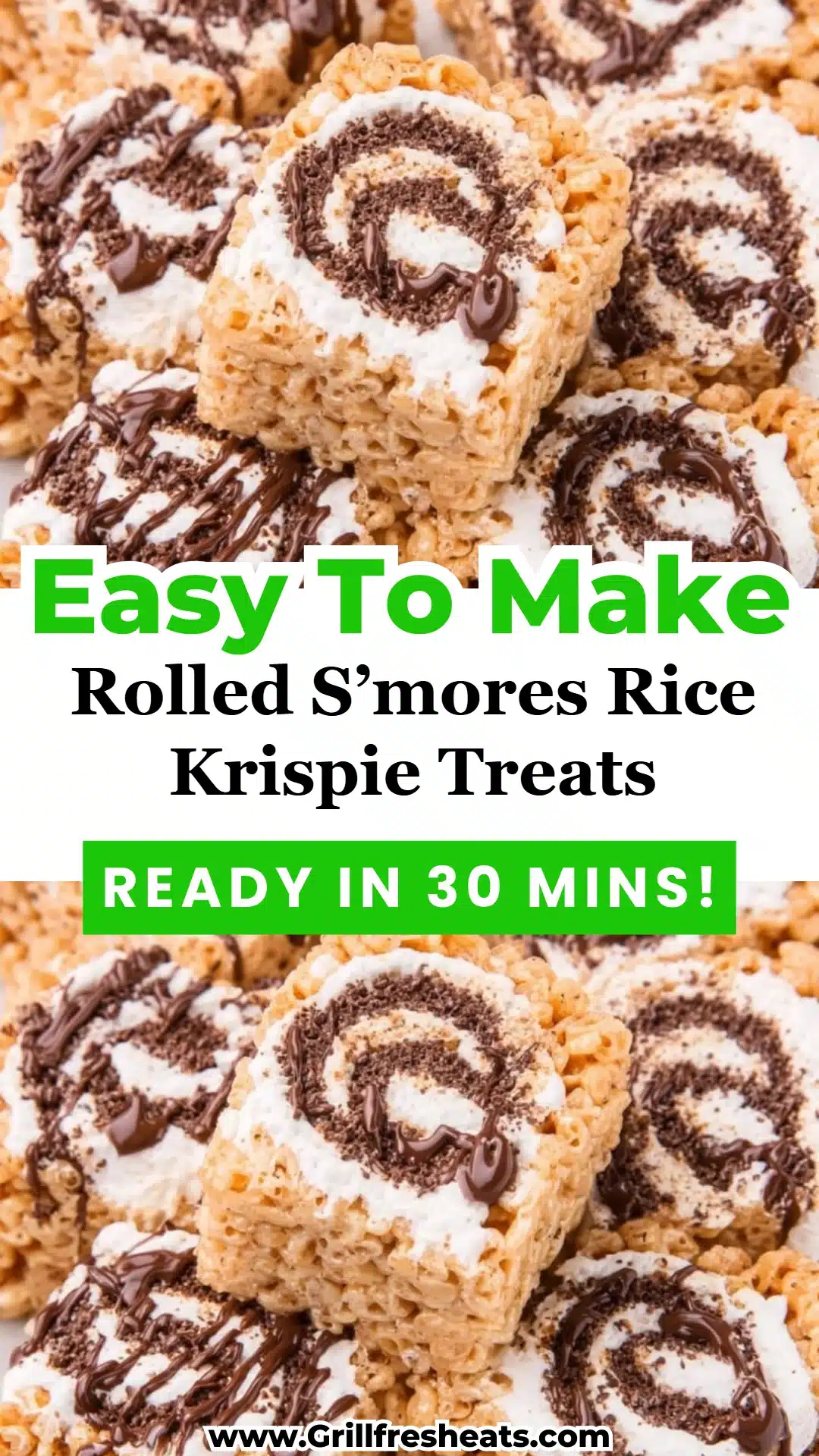 Rolled S’mores Rice Krispie Treats