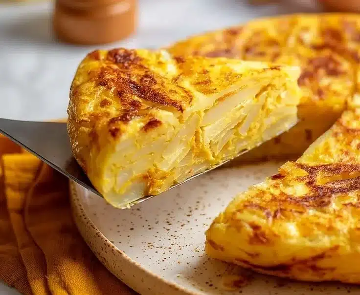 Traditional Spanish Omelette 2 Delicious traditional Spanish omelette with eggs, potatoes, and onions