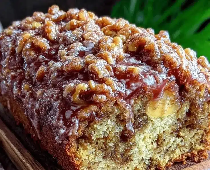 Banana Bread with Brown Sugar Walnut Streusel 3 Delicious banana bread topped with brown sugar walnut streusel