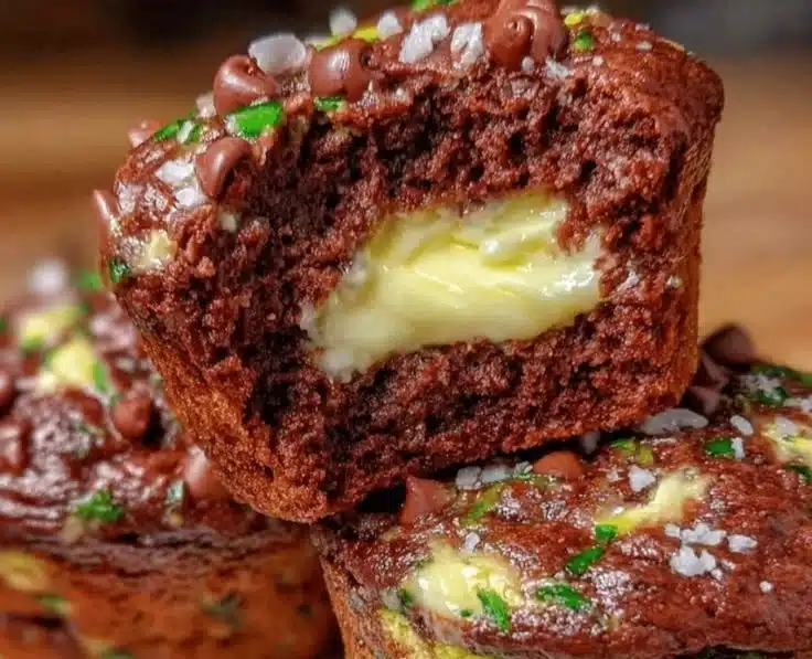 Chocolate Zucchini Muffins 3 Deliciously moist chocolate zucchini muffins with rich chocolate flavor