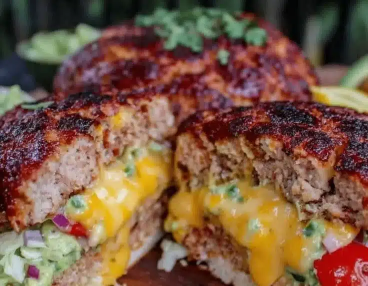 Turkey Burgers with Smoked Gouda and Avocado Jalapeño Aioli 3 Turkey burger topped with smoked gouda and avocado jalapeño aioli