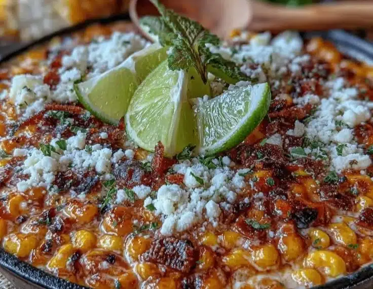 Grill Fresh Eats 8 Delicious Smoky Skillet Mexican Street Corn served in a bowl